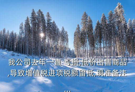 我公司去年一直 虧損,低價出售商品,導(dǎo)致增值稅進項稅額留抵,現(xiàn)準備注...