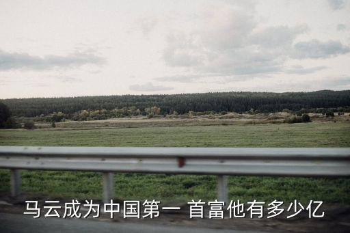 馬云成為中國(guó)第一 首富他有多少億