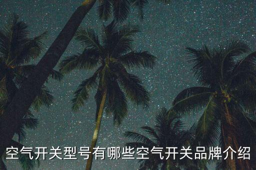 空氣開關型號有哪些空氣開關品牌介紹