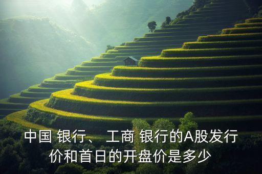 中國(guó) 銀行、 工商 銀行的A股發(fā)行價(jià)和首日的開盤價(jià)是多少