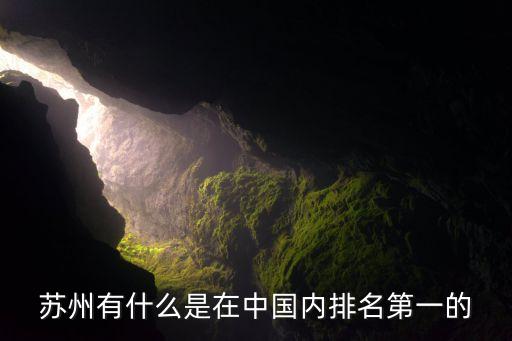 蘇州有什么是在中國內排名第一的