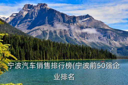 寧波汽車(chē)銷(xiāo)售排行榜(寧波前50強(qiáng)企業(yè)排名