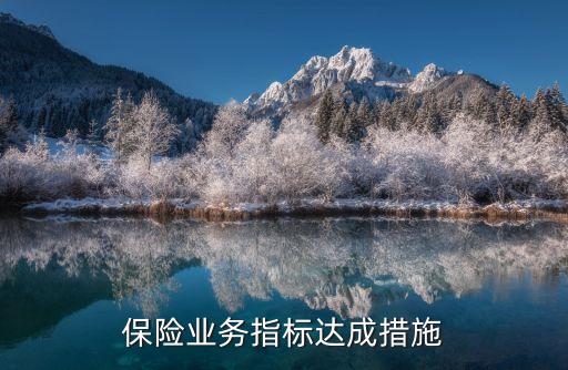 保險業(yè)務(wù)指標(biāo)達(dá)成措施