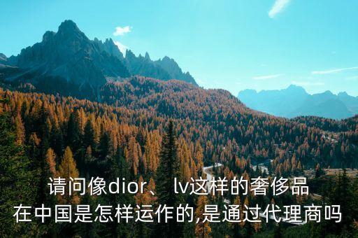 請問像dior、 lv這樣的奢侈品在中國是怎樣運作的,是通過代理商嗎