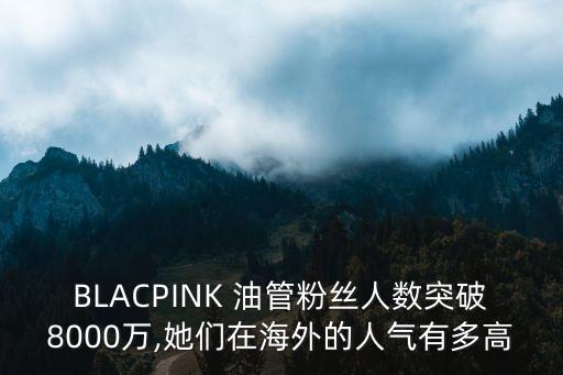 BLACPINK 油管粉絲人數(shù)突破8000萬,她們?cè)诤Ｍ獾娜藲庥卸喔? class=