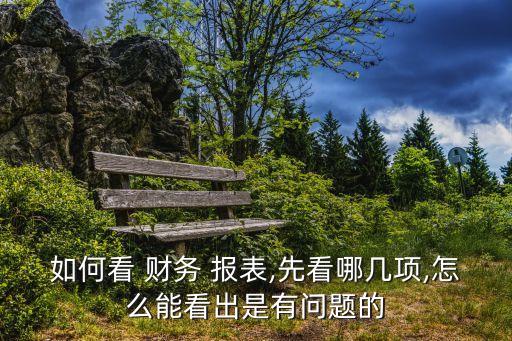 如何看 財務(wù) 報表,先看哪幾項(xiàng),怎么能看出是有問題的