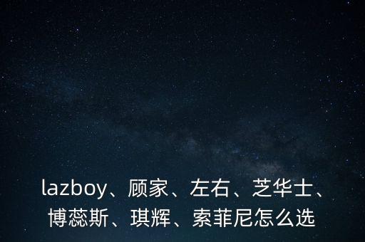 lazboy、顧家、左右、芝華士、博蕊斯、琪輝、索菲尼怎么選
