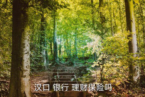  漢口 銀行 理財(cái)保險嗎