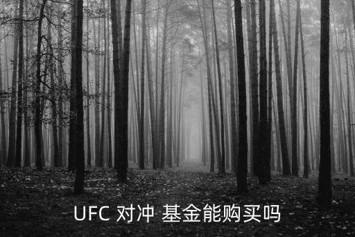 UFC 對(duì)沖 基金能購買嗎