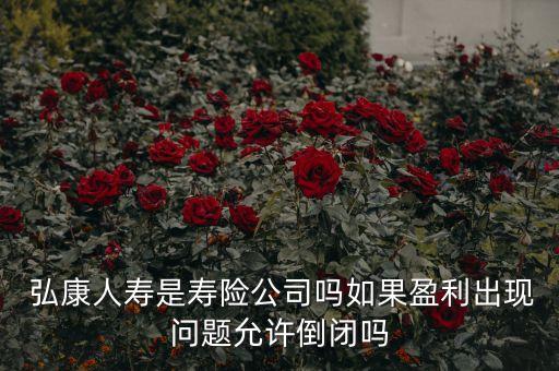  弘康人壽是壽險(xiǎn)公司嗎如果盈利出現(xiàn)問(wèn)題允許倒閉嗎