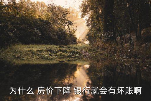 為什么 房價(jià)下降 銀行就會(huì)有壞賬啊