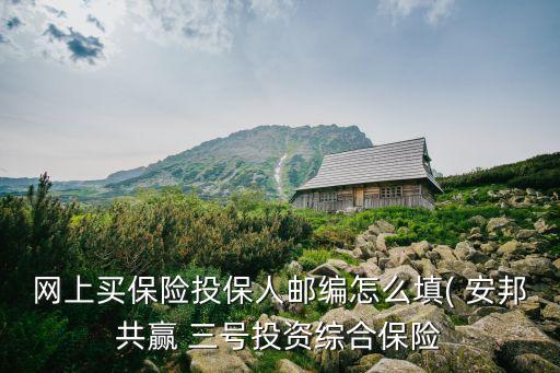 網(wǎng)上買(mǎi)保險(xiǎn)投保人郵編怎么填( 安邦共贏 三號(hào)投資綜合保險(xiǎn)