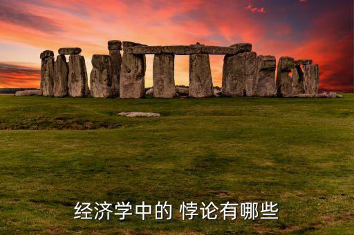 經濟學中的 悖論有哪些
