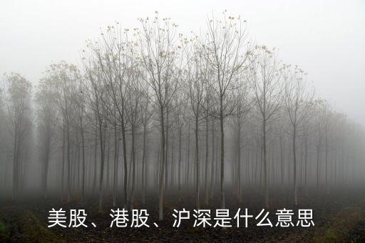 美股、港股、滬深是什么意思