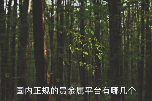 國內正規(guī)的貴金屬平臺有哪幾個