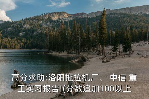 高分求助:洛陽(yáng)拖拉機(jī)廠、 中信 重工實(shí)習(xí)報(bào)告!(分?jǐn)?shù)追加100以上