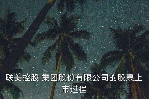 聯美控股 集團股份有限公司的股票上市過程