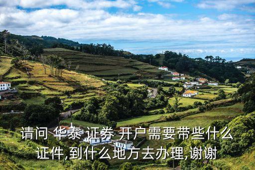 請(qǐng)問(wèn) 華泰 證券 開(kāi)戶(hù)需要帶些什么證件,到什么地方去辦理,謝謝