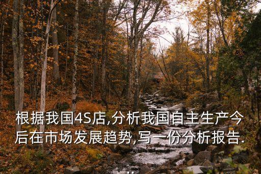 根據(jù)我國4S店,分析我國自主生產(chǎn)今后在市場發(fā)展趨勢,寫一份分析報(bào)告...