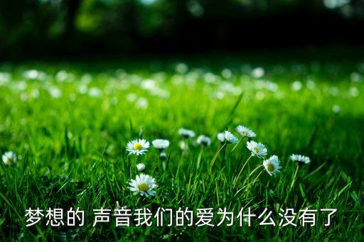夢(mèng)想的 聲音我們的愛(ài)為什么沒(méi)有了