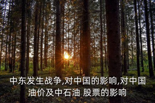 中東發(fā)生戰(zhàn)爭,對(duì)中國的影響,對(duì)中國油價(jià)及中石油 股票的影響
