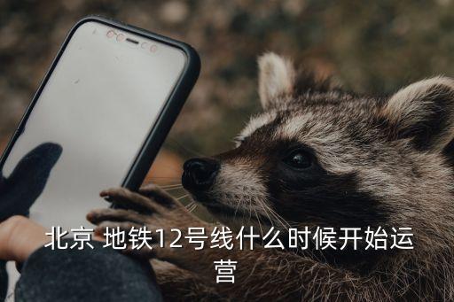  北京 地鐵12號(hào)線什么時(shí)候開始運(yùn)營(yíng)