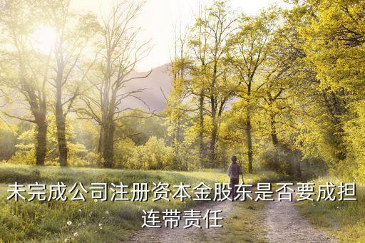 未完成公司注冊資本金股東是否要成擔(dān)連帶責(zé)任