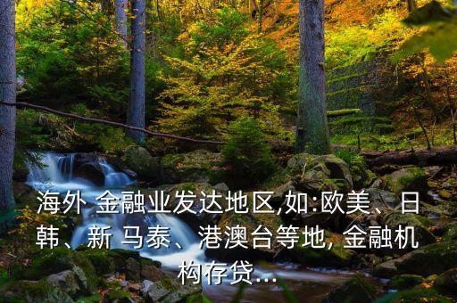 海外 金融業(yè)發(fā)達地區(qū),如:歐美、日韓、新 馬泰、港澳臺等地, 金融機構(gòu)存貸...