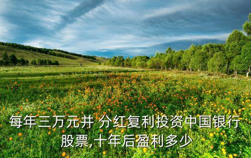 每年三萬元并 分紅復(fù)利投資中國銀行 股票,十年后盈利多少
