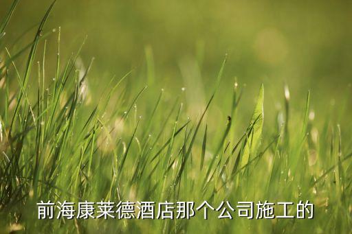 前?？等R德酒店那個(gè)公司施工的