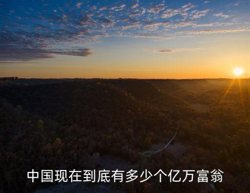 中國(guó)現(xiàn)在到底有多少個(gè)億萬(wàn)富翁