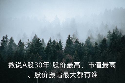 數(shù)說A股30年:股價最高、市值最高、股價振幅最大都有誰