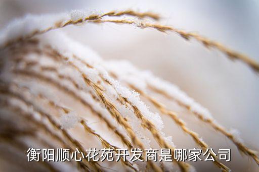 衡陽(yáng)順心花苑開發(fā)商是哪家公司