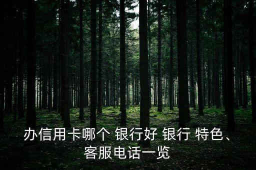 辦信用卡哪個 銀行好 銀行 特色、客服電話一覽