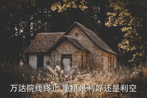 萬(wàn)達(dá)院線(xiàn)終止 重組是利好還是利空
