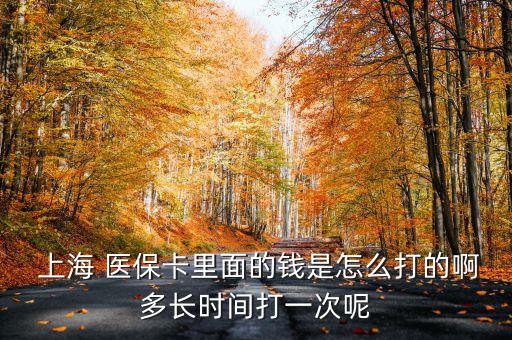  上海 醫(yī)?？ɡ锩娴腻X是怎么打的啊多長時間打一次呢