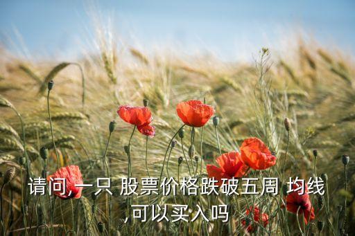 請(qǐng)問,一只 股票價(jià)格跌破五周 均線,可以買入嗎