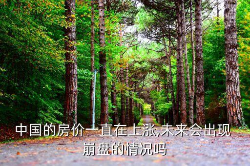 中國(guó)的房?jī)r(jià)一直在上漲,未來會(huì)出現(xiàn) 崩盤的情況嗎