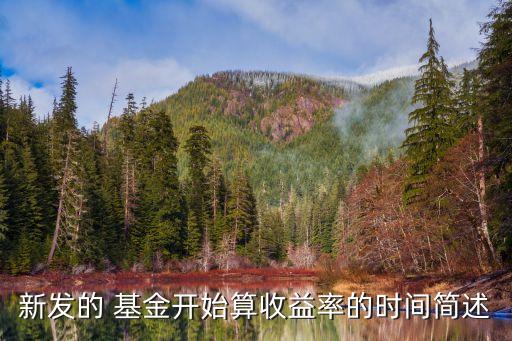 新發(fā)的 基金開(kāi)始算收益率的時(shí)間簡(jiǎn)述