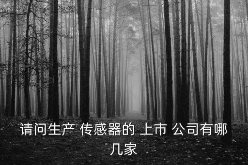 請問生產 傳感器的 上市 公司有哪幾家