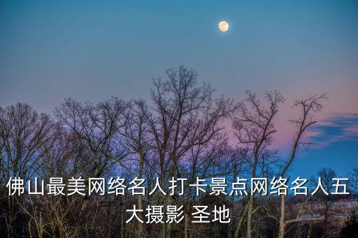 佛山最美網絡名人打卡景點網絡名人五大攝影 圣地