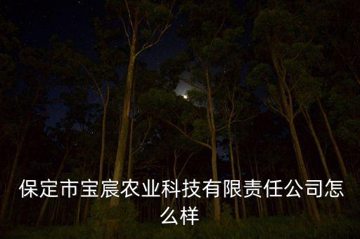  保定市寶宸農(nóng)業(yè)科技有限責任公司怎么樣