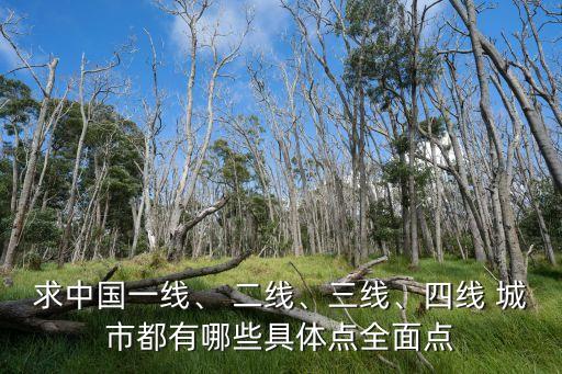 求中國一線、 二線、三線、四線 城市都有哪些具體點全面點