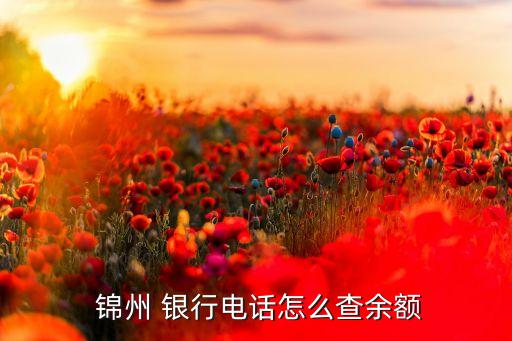  錦州 銀行電話(huà)怎么查余額