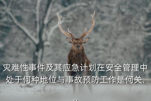 災(zāi)難性事件及其應(yīng)急計(jì)劃在安全管理中處于何種地位與事故預(yù)防工作是何關(guān)...