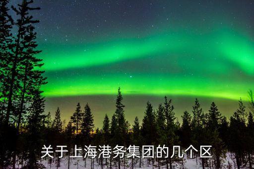 關于上海港務集團的幾個區(qū)
