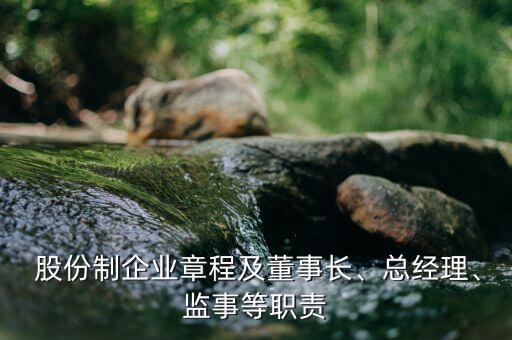  股份制企業(yè)章程及董事長、總經(jīng)理、監(jiān)事等職責