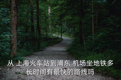 從 上?；疖囌镜狡謻| 機場坐地鐵多長時間有最快的路線嗎