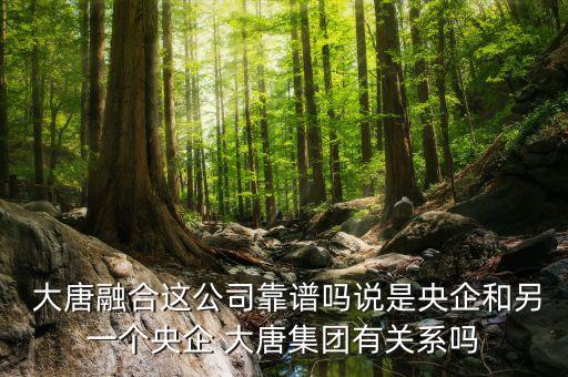  大唐融合這公司靠譜嗎說是央企和另一個(gè)央企 大唐集團(tuán)有關(guān)系嗎