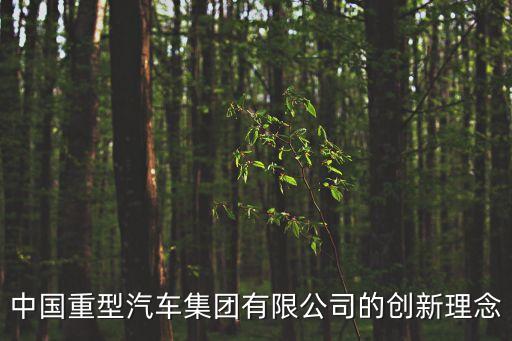 中國(guó)重型汽車(chē)集團(tuán)有限公司的創(chuàng)新理念